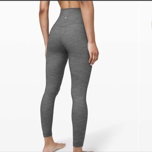 Lululemon Align Pant II 25"Mini Heathered Herringbone Heathered Blk White/blk